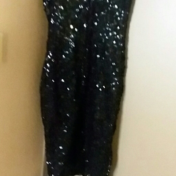 Vintage Sequin Black Cocktail/Evening Dress - Picture 5 of 5